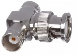 BNC FITTING T ADAPTOR  MALE , MALE TO FEMALE