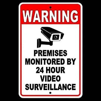 Señal de Advertencia de Camaras de Seguridad