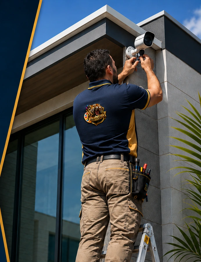 Security camera installation example
