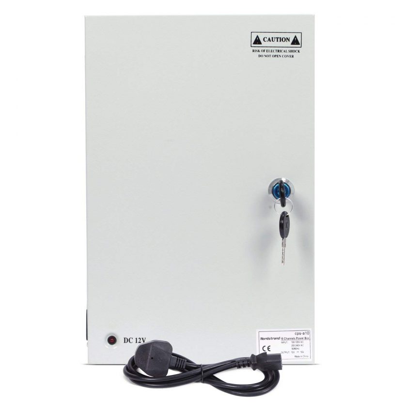CCTV Camera Power Supply Distribution Box 12V DC 10A - 18 Channels alternate