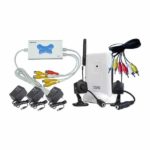 2 Mini cámaras espía inalámbricas con audio, recibidor  y DVR