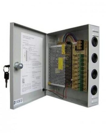 9 WAY CCTV CAMERA POWER SUPPLY 12V DC 9 CH/PORT 10 AMP DISTRIBUTION BOX 2 X KEY