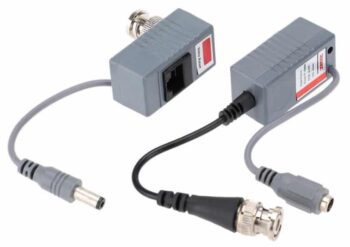 2 Video Balun transmisor receptor UTP con poder