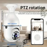 HD Light Bulb Camera Color Night Vision Wireless Wifi Camera Smart Security Camera 1080P 360 Rotate Wifi IP PTZ For Outdoor RV04743