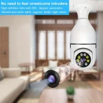 HD Light Bulb Camera Color Night Vision Wireless Wifi Camera Smart Security Camera 1080P 360 Rotate Wifi IP PTZ For Outdoor RV04743
