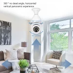HD Light Bulb Camera Color Night Vision Wireless Wifi Camera Smart Security Camera 1080P 360 Rotate Wifi IP PTZ For Outdoor RV04743