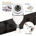 HD Light Bulb Camera Color Night Vision Wireless Wifi Camera Smart Security Camera 1080P 360 Rotate Wifi IP PTZ For Outdoor RV04743