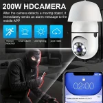 HD Light Bulb Camera Color Night Vision Wireless Wifi Camera Smart Security Camera 1080P 360 Rotate Wifi IP PTZ For Outdoor RV04743
